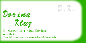 dorina kluz business card